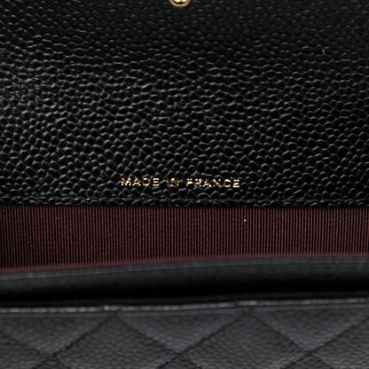 Chanel Caviar Quilted Flap Card Holder Wallet Black 7 of 9