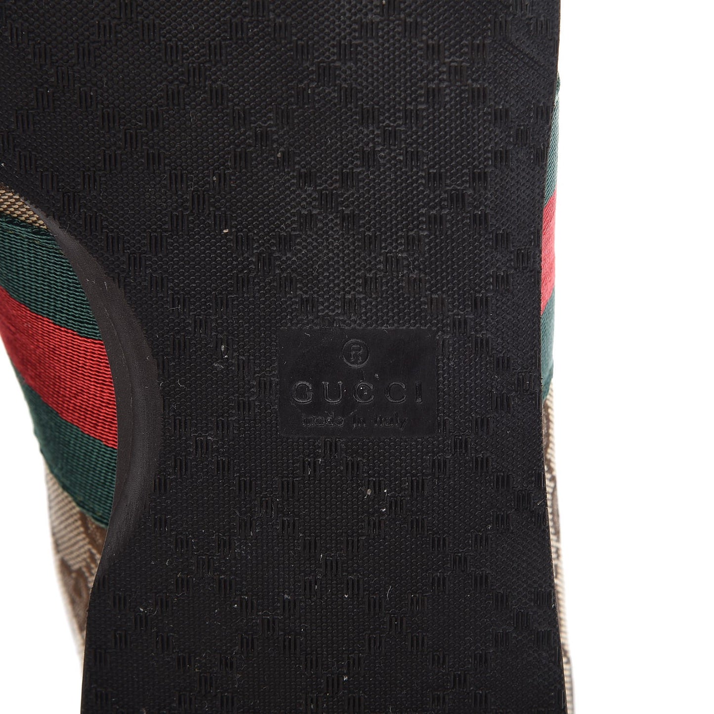 GG Monogram Suede Vintage Web Mens Sneakers 12.5 Dark Chestnut