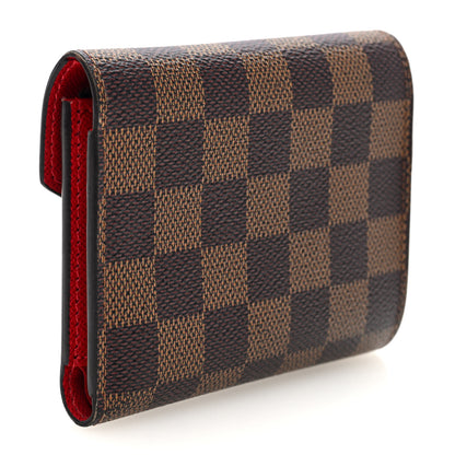 Louis Vuitton Damier Ebene Victorine Wallet Red 3 of 6
