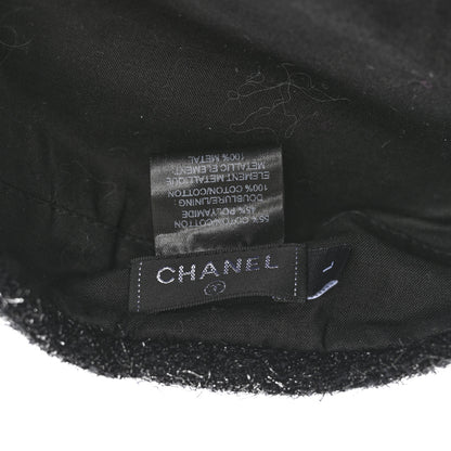 Chanel Cotton Metallic CC Beret L Black 8 of 8