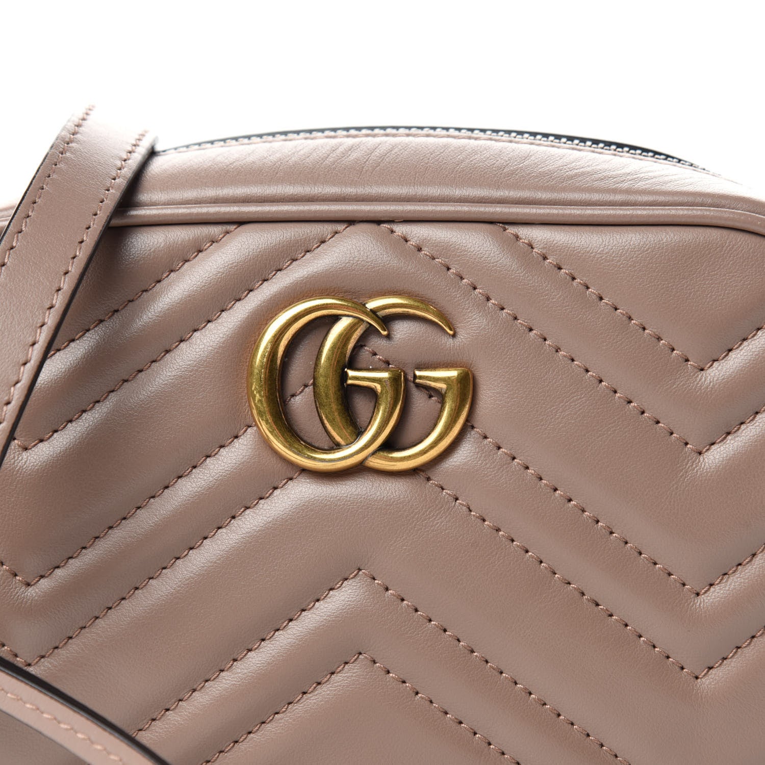 Gucci Calfskin Matelasse Mini GG Marmont Chain Shoulder Bag Porcelain Rose 10 of 10