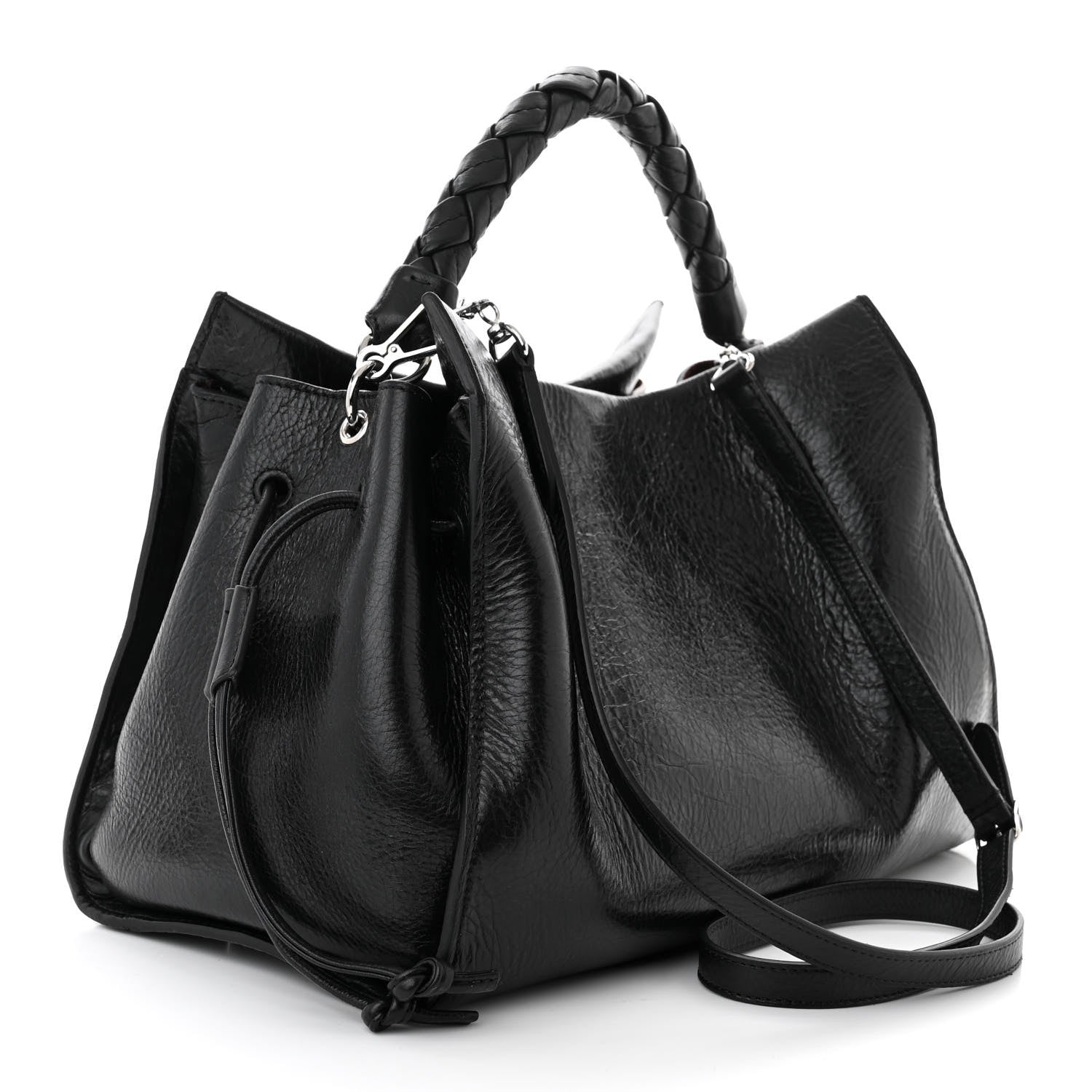 Mulberry High Shine Calfskin Iris Tote Black 3 of 11