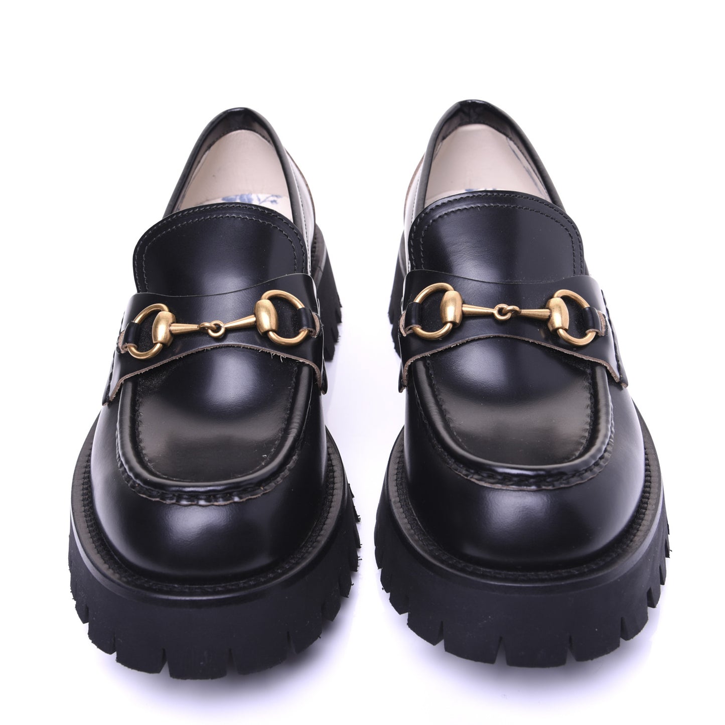 Cordovan Lux Womens Harald Horsebit 25mm Platform Loafers 39 Black