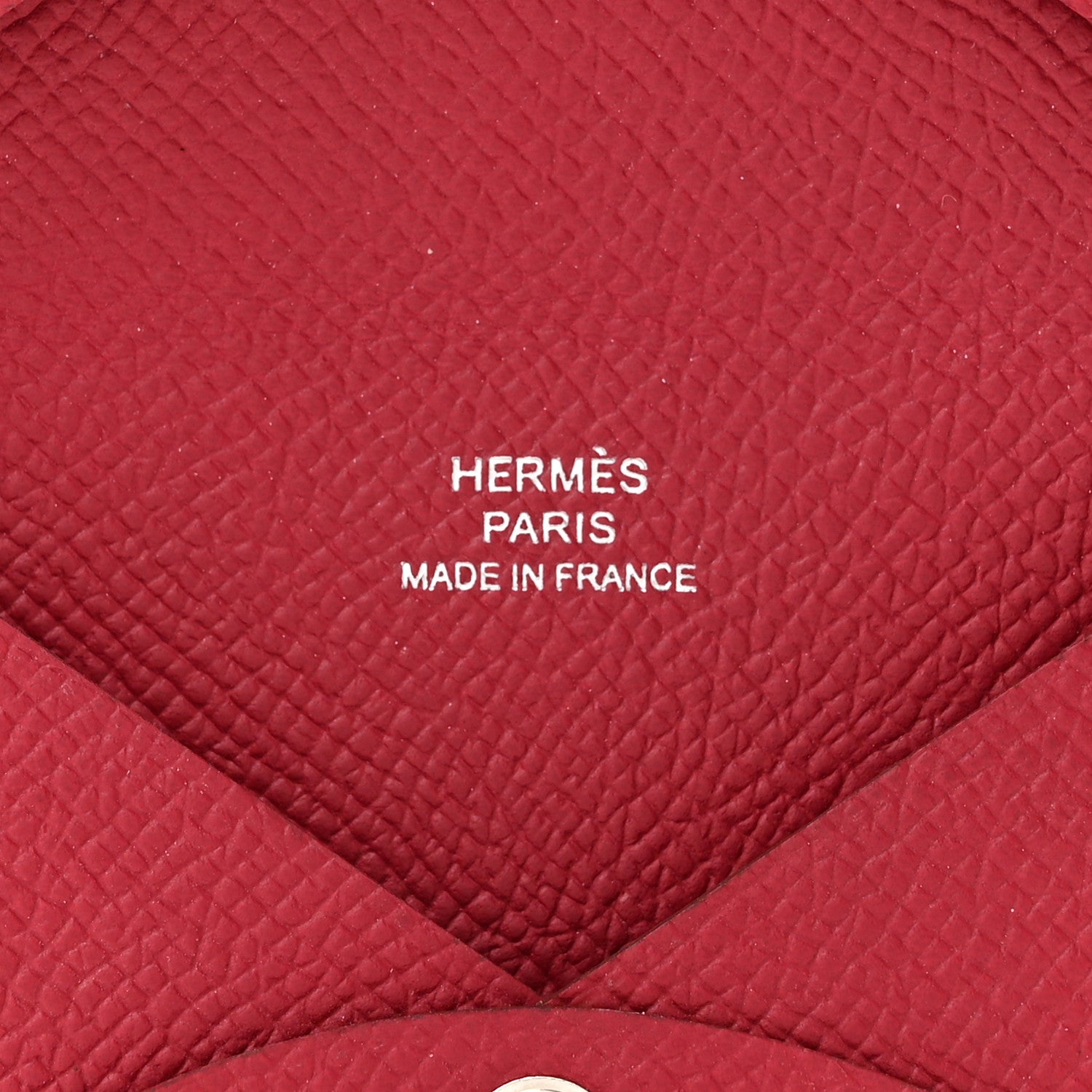Hermes Epsom Calvi Card Case Rubis 6 of 8