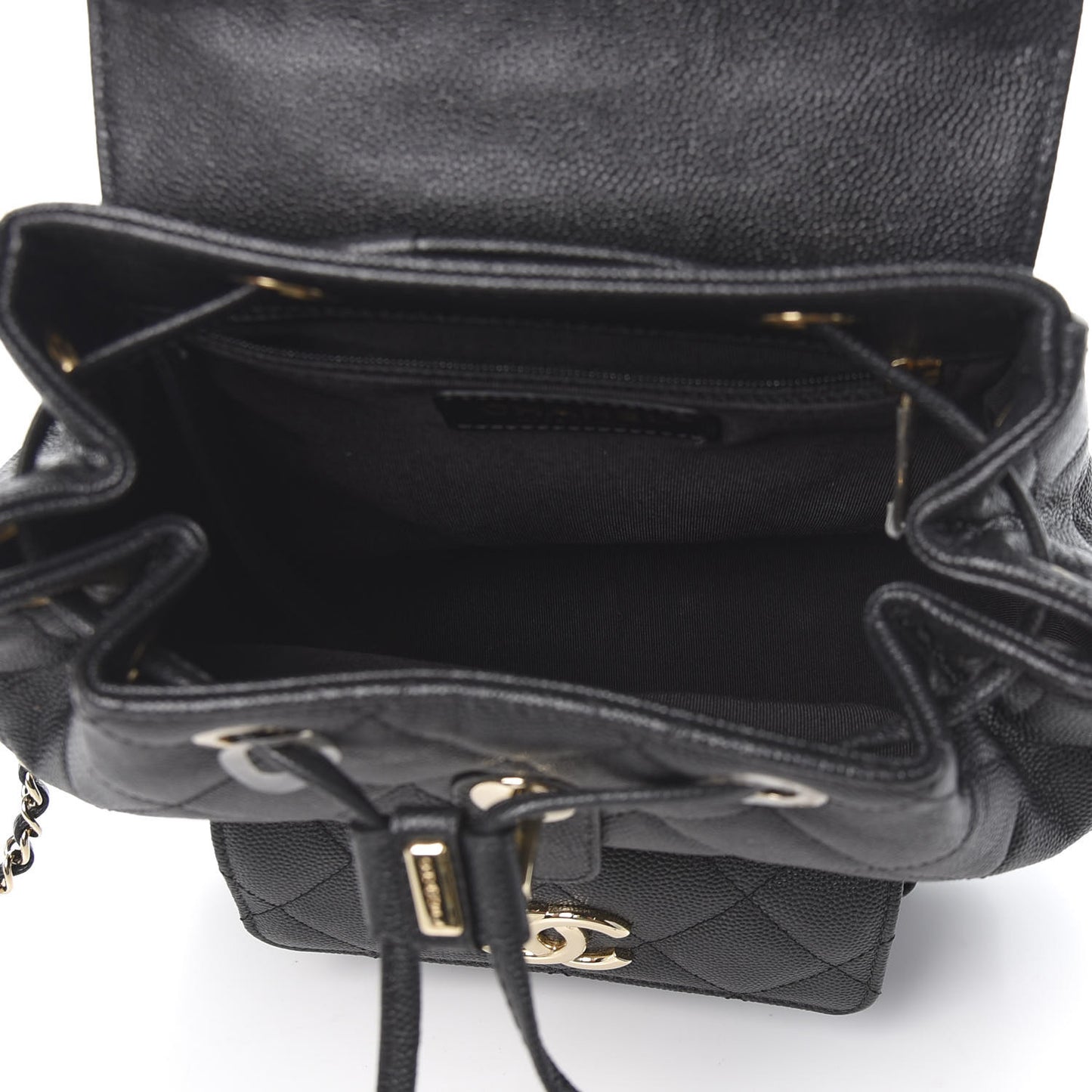 Caviar Quilted Backpack Bag Black
