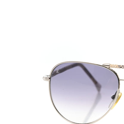 Louis Vuitton Damier Azur Conspiration Pilote Aviator Sunglasses Z0203U 5 of 9