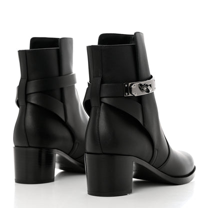 Hermes Calfskin Frenchie 50 Ankle Boots 36 Black 4 of 11