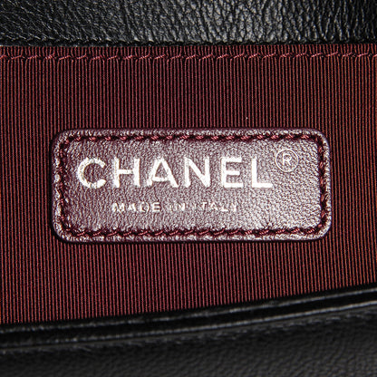 Chanel Calfskin Quilted Double Stitched Medium Boy Flap Black 7 of 8