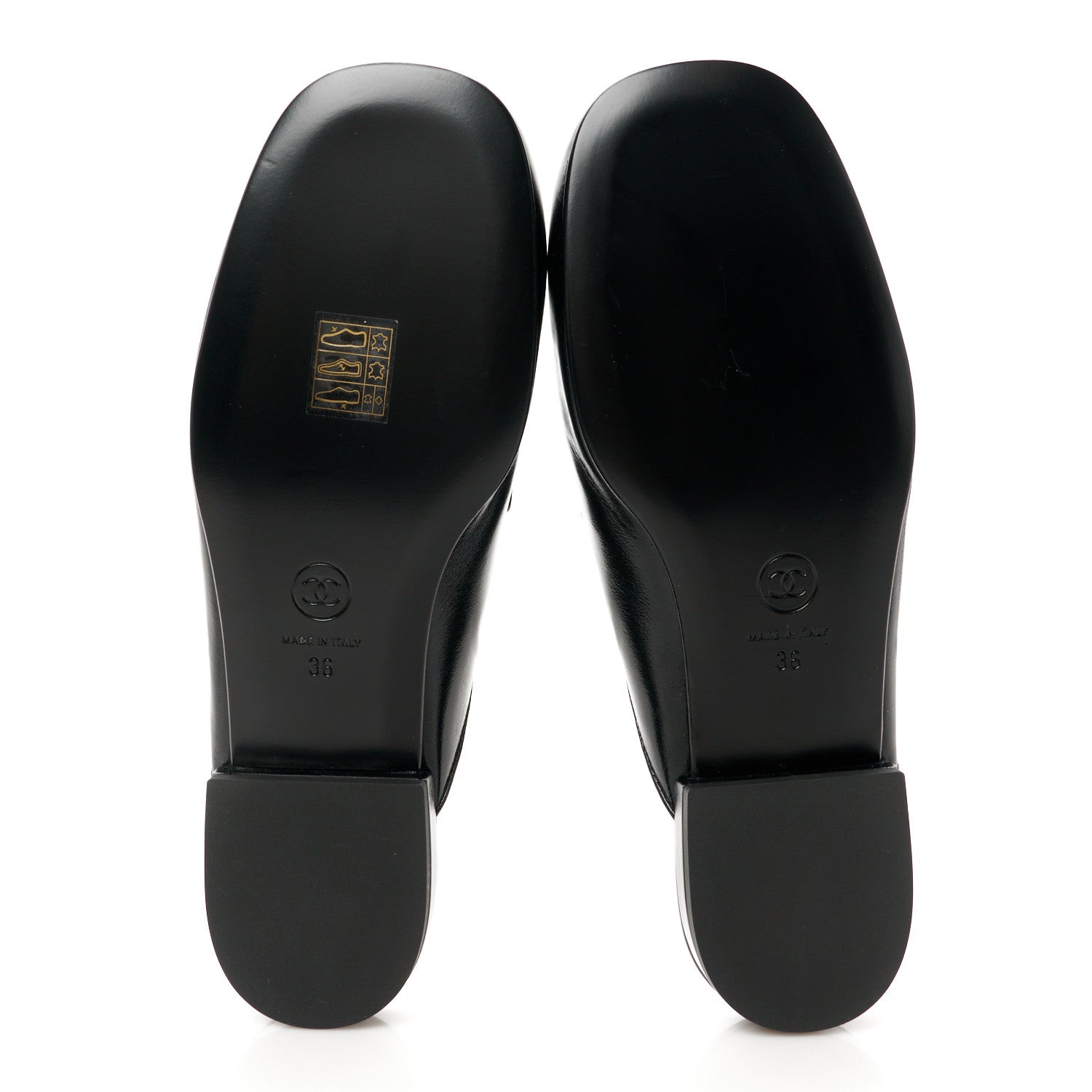 Chanel Shiny Calfskin Crystal CC Mules 36 Black 4 of 7