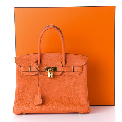 Hermes Togo Birkin 30 Orange 32 of 32