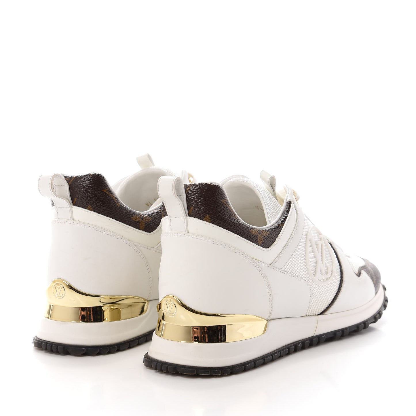 Suede Monogram Run Away Sneakers 37 White