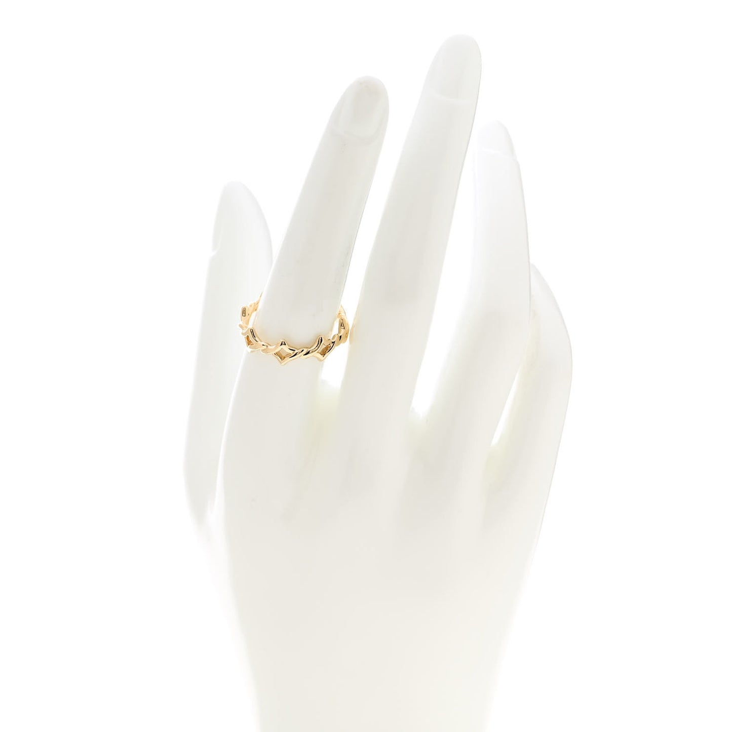 18K Yellow Gold Quatrefoil Stack Ring 57 8