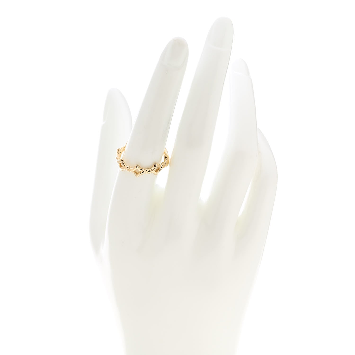 David Yurman 18K Yellow Gold Quatrefoil Stack Ring 57 8 2 of 4