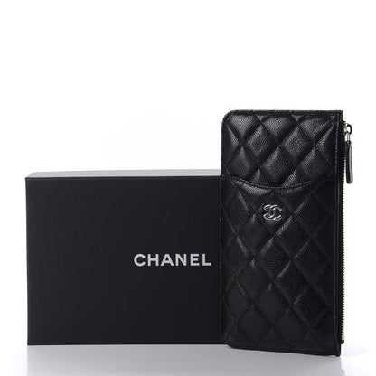 Chanel Caviar Quilted Classic Flat Wallet Pouch Black 8 of 8