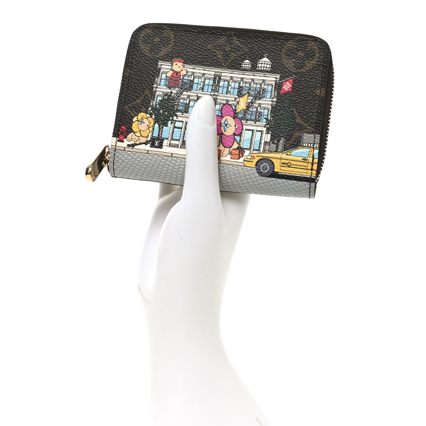Monogram 2022 Christmas Animation New York Soho Zippy Coin Purse Yellow