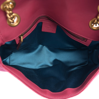 Gucci Velvet Matelasse Small GG Marmont Shoulder Bag Light Raspberry Rose 4 of 9