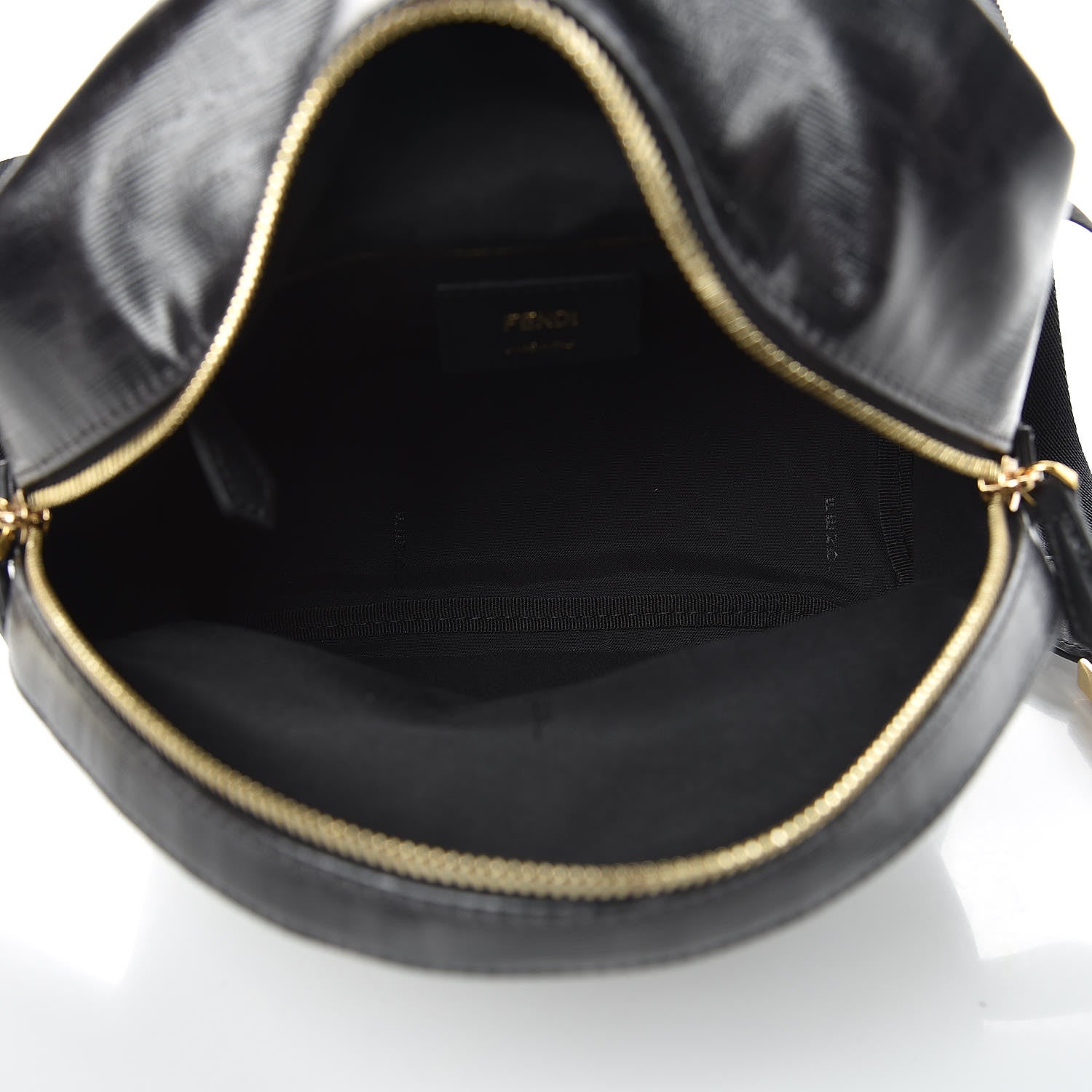 Fendi X FILA Glazed Fabric Vitello Century FF 1974 Mania Mini Backpack Black White 5 of 9