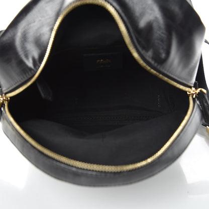 Fendi X FILA Glazed Fabric Vitello Century FF 1974 Mania Mini Backpack Black White 5 of 9
