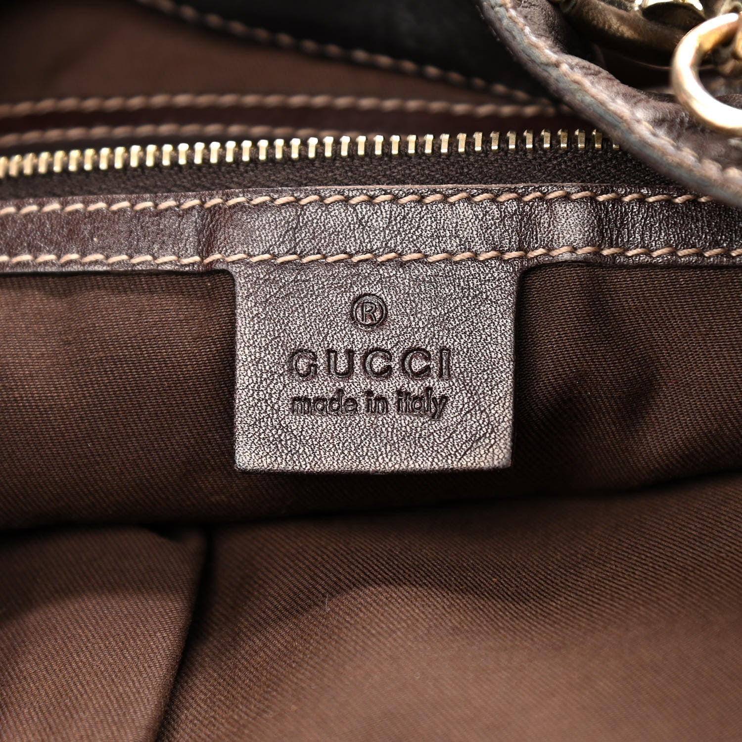 Gucci Monogram Large Wave Hobo Dark Brown 6 of 13