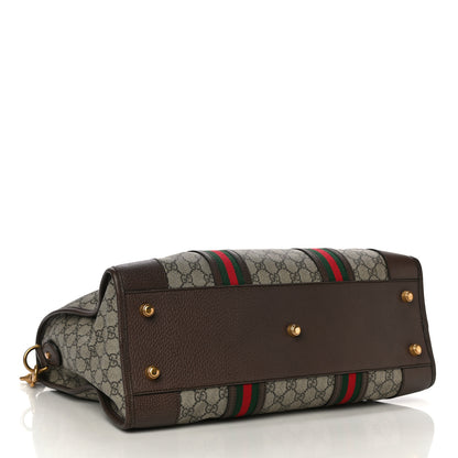 Gucci Soft GG Supreme Monogram Web Neo Vintage Duffle Bag Beige New Acero Crop 4 of 11