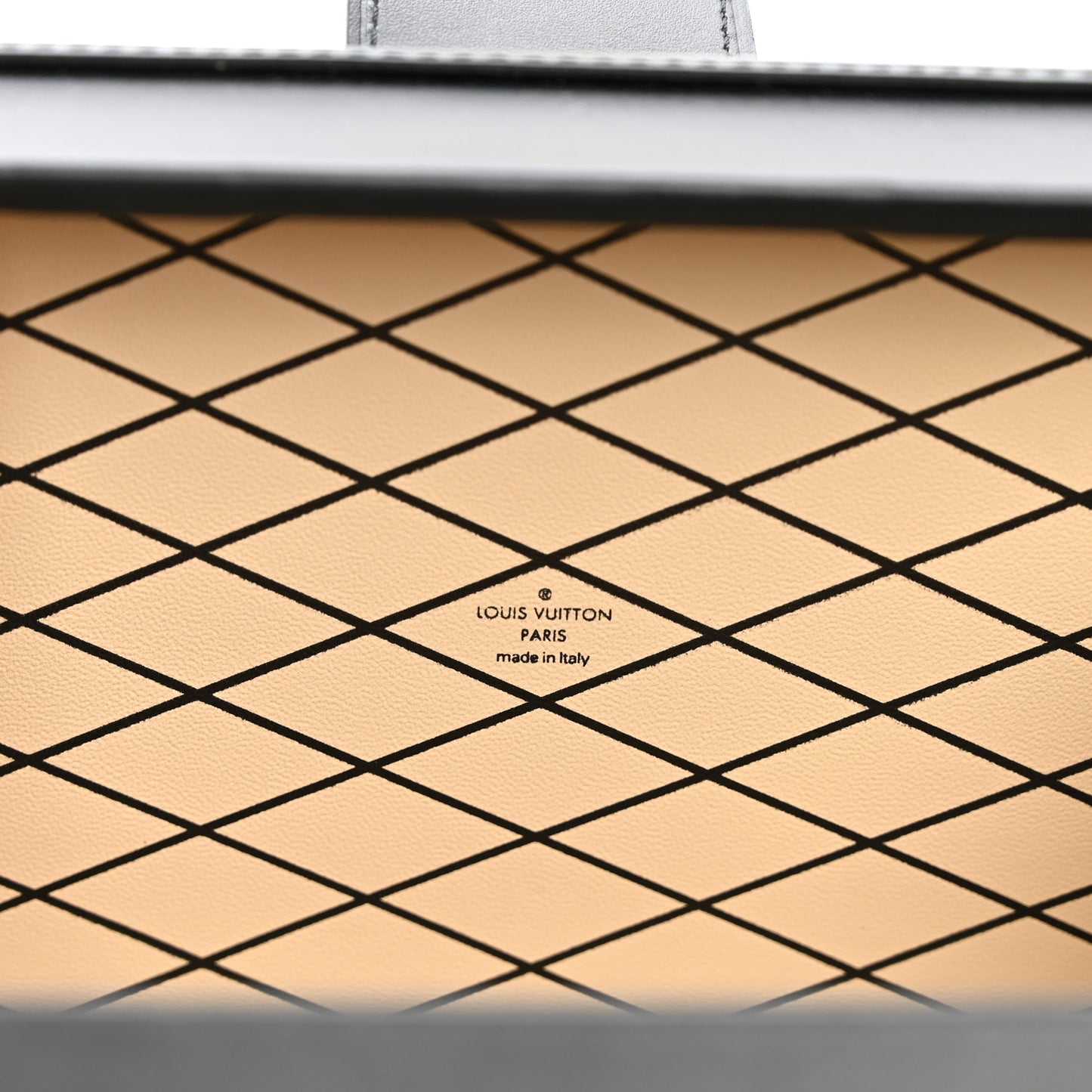 Calfskin LV Symphony Petite Malle White Black