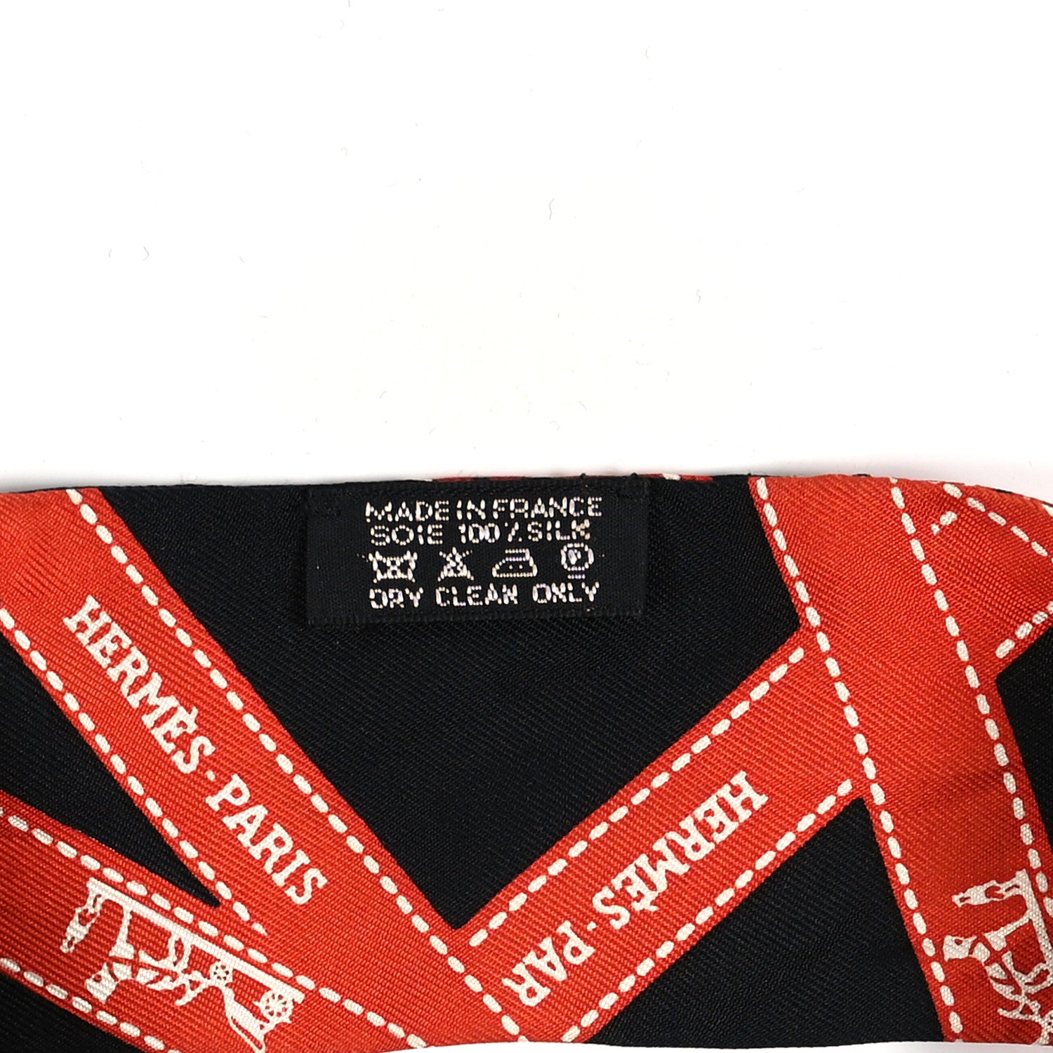 Hermes Silk Bolduc Twilly Black Orange 3 of 3