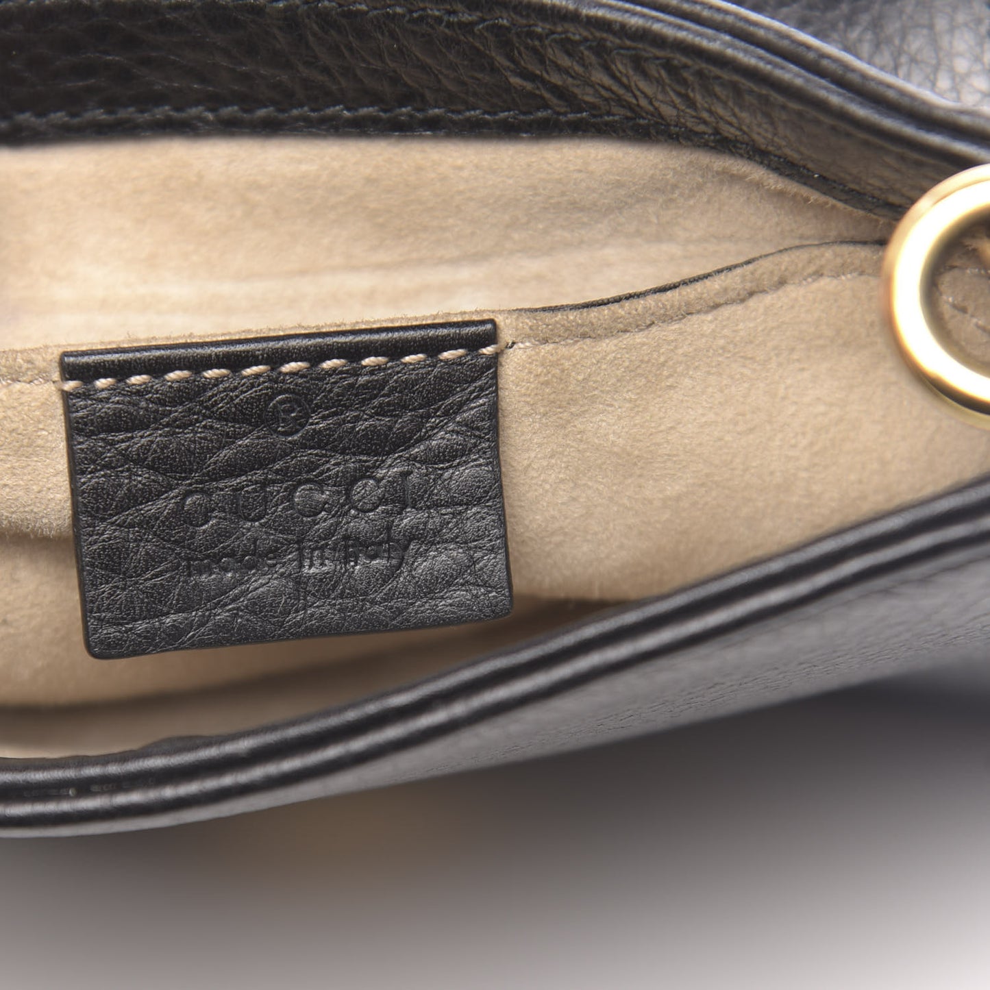 Pebbled Calfskin Small 1973 Chain Shoulder Bag Black