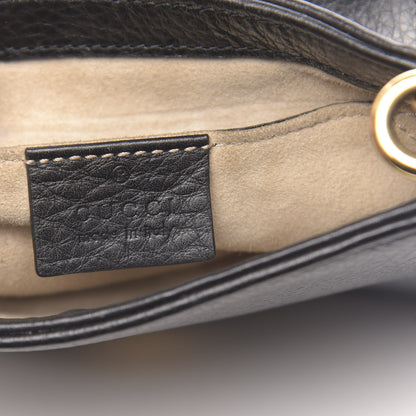 Gucci Pebbled Calfskin Small 1973 Chain Shoulder Bag Black 6 of 10