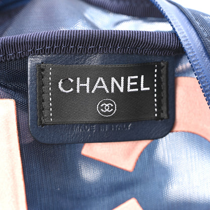 Chanel Mesh Small Doudoune Backpack Pink Blue 6 of 10