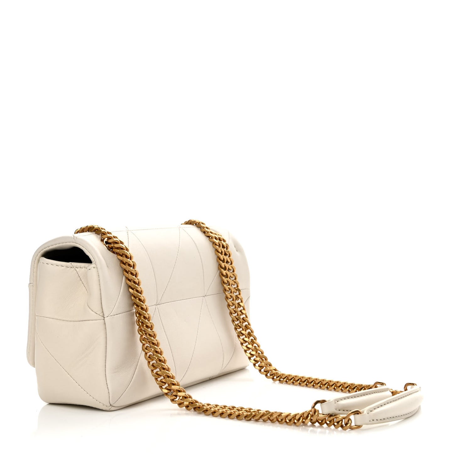 Lambskin Patchwork Monogram Small Jamie White