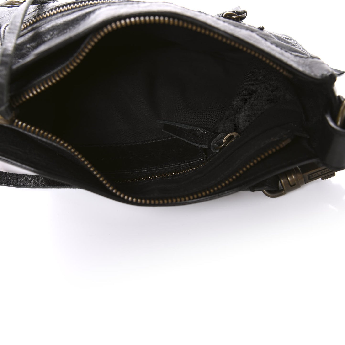 Chevre Classic Hardware Shoulder Bag Black