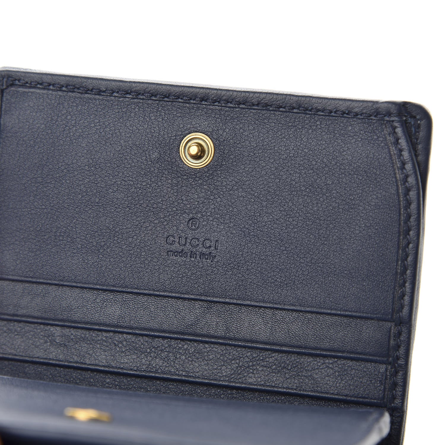Gucci Canvas Flora Floral Trapuntata Zumi Card Case Wallet Great White Multicolor Blue Agata 6 of 7