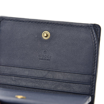 Gucci Canvas Flora Floral Trapuntata Zumi Card Case Wallet Great White Multicolor Blue Agata 6 of 7