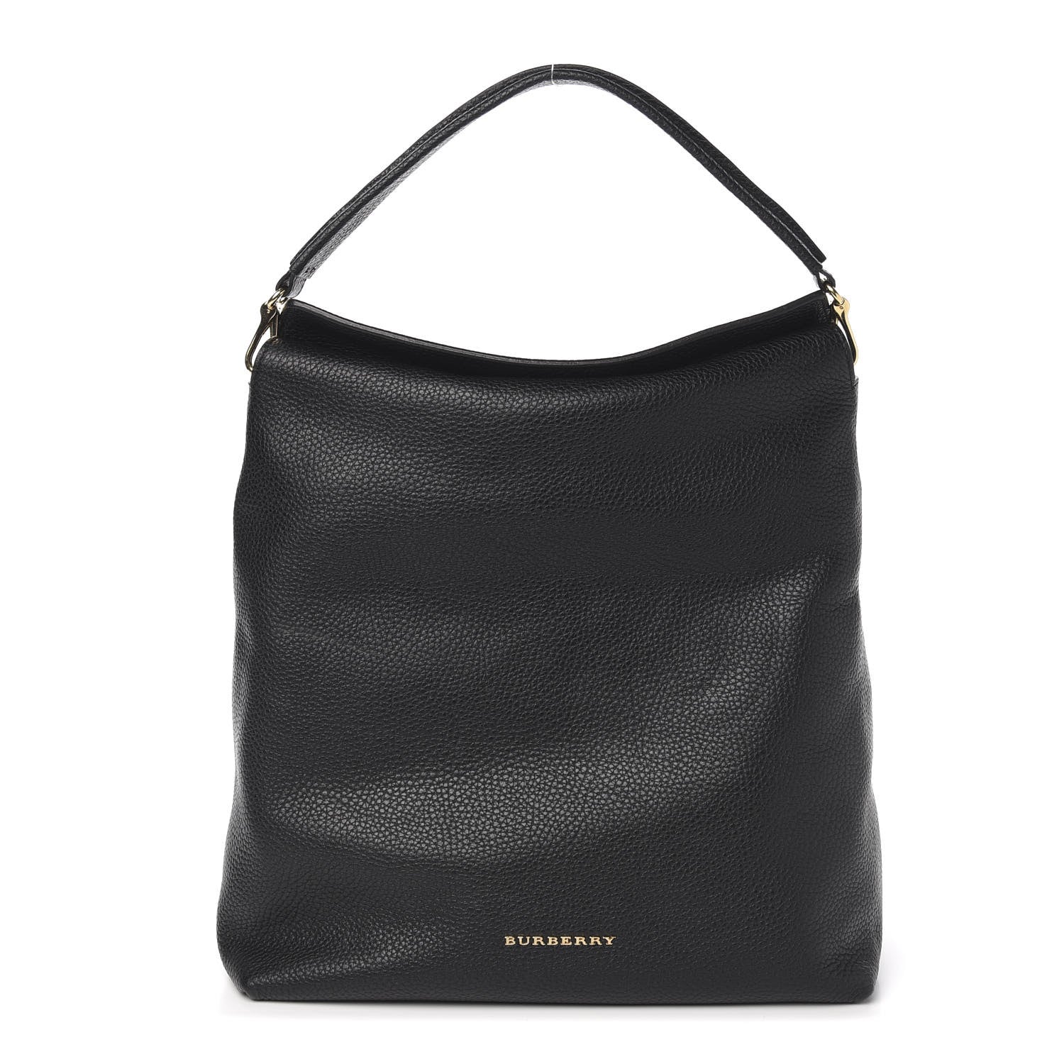 Burberry Grainy Calfskin Medium Cale Hobo Black 1 of 9