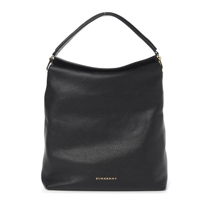 Burberry Grainy Calfskin Medium Cale Hobo Black 1 of 9