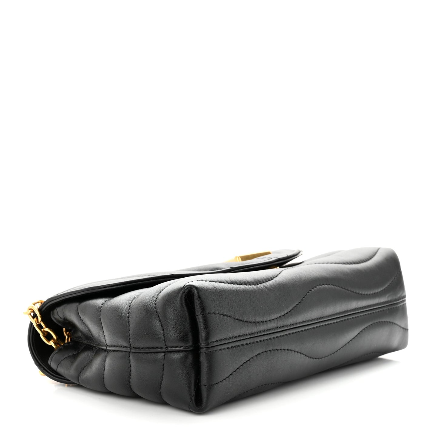 Calfskin LV New Wave Chain Bag Black