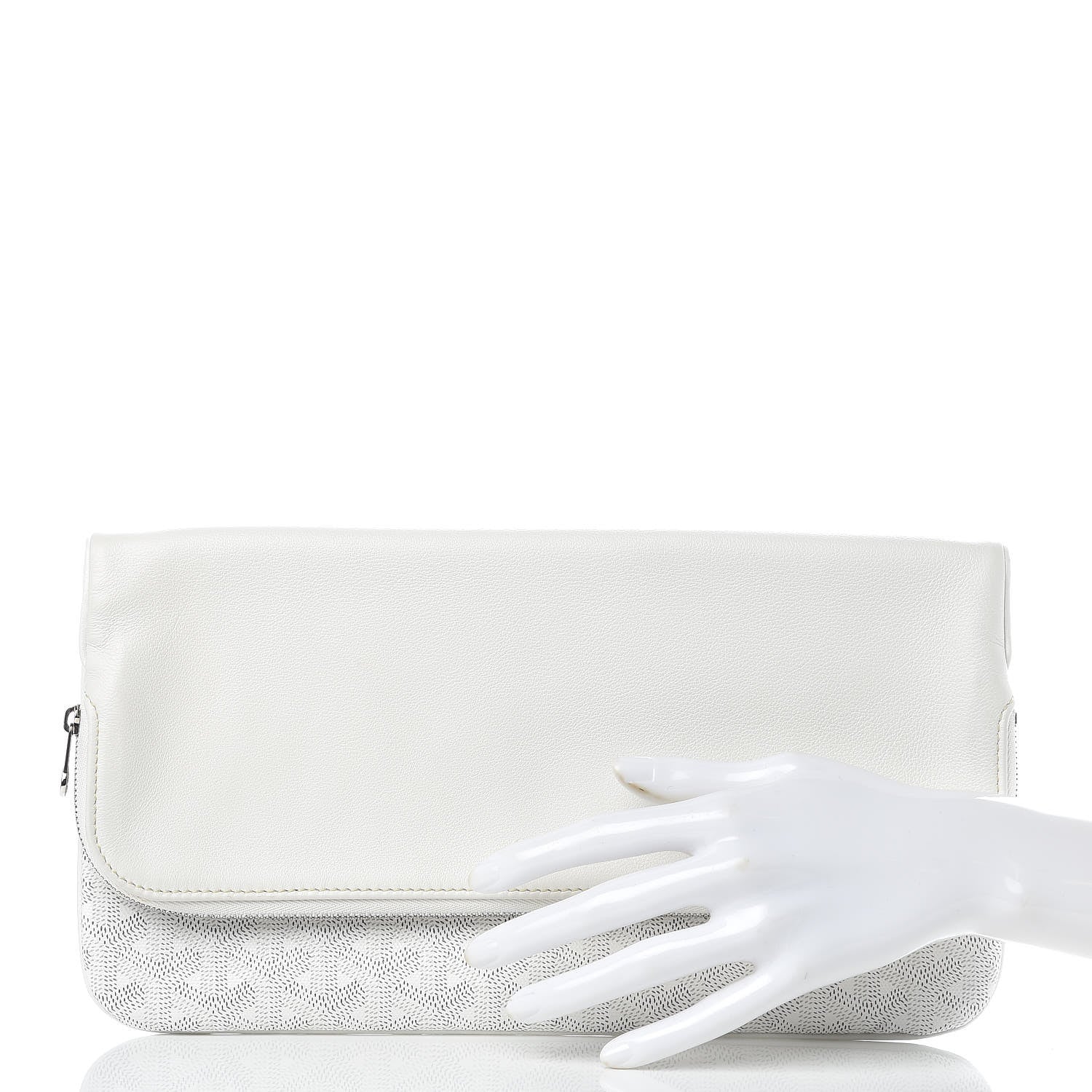 Goyard Goyardine Sainte Marie Soft Clutch White 2 of 8