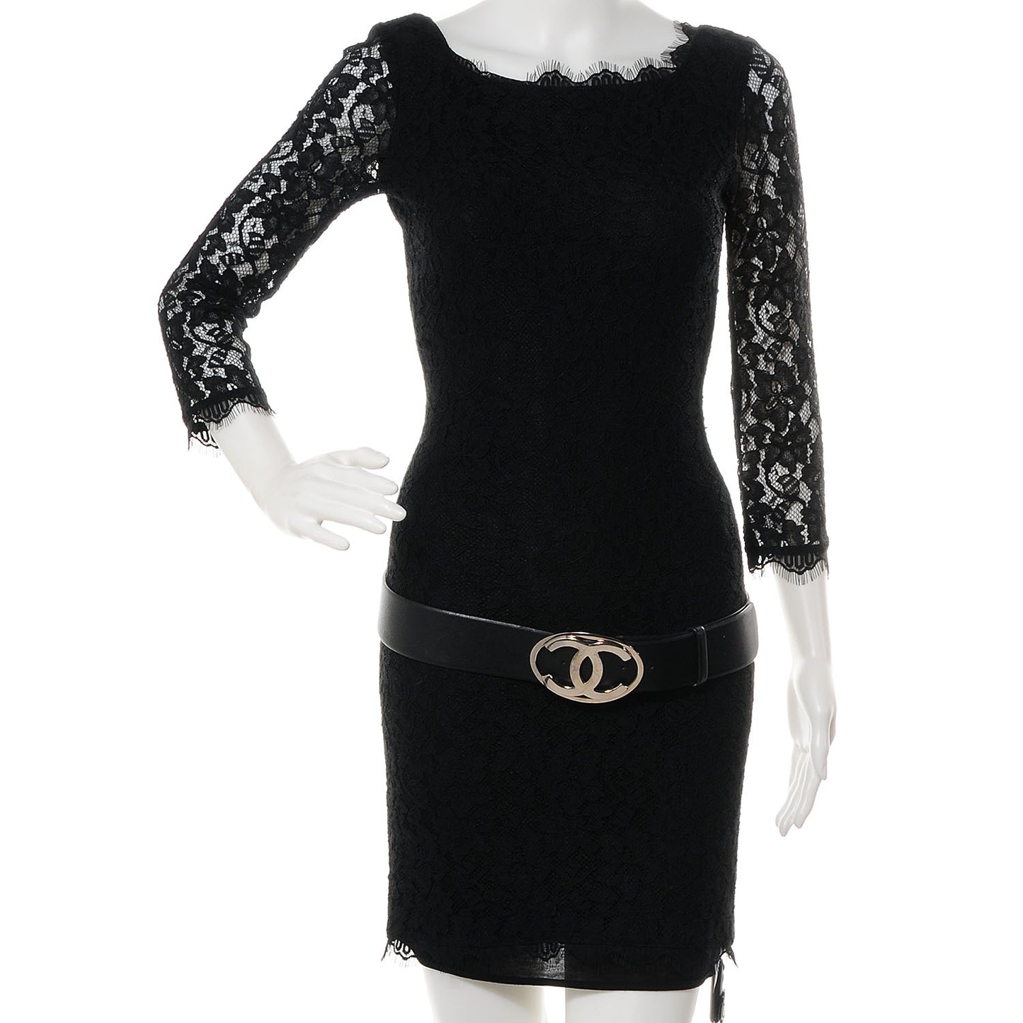 Leather CC Logo Belt 95 38 Black