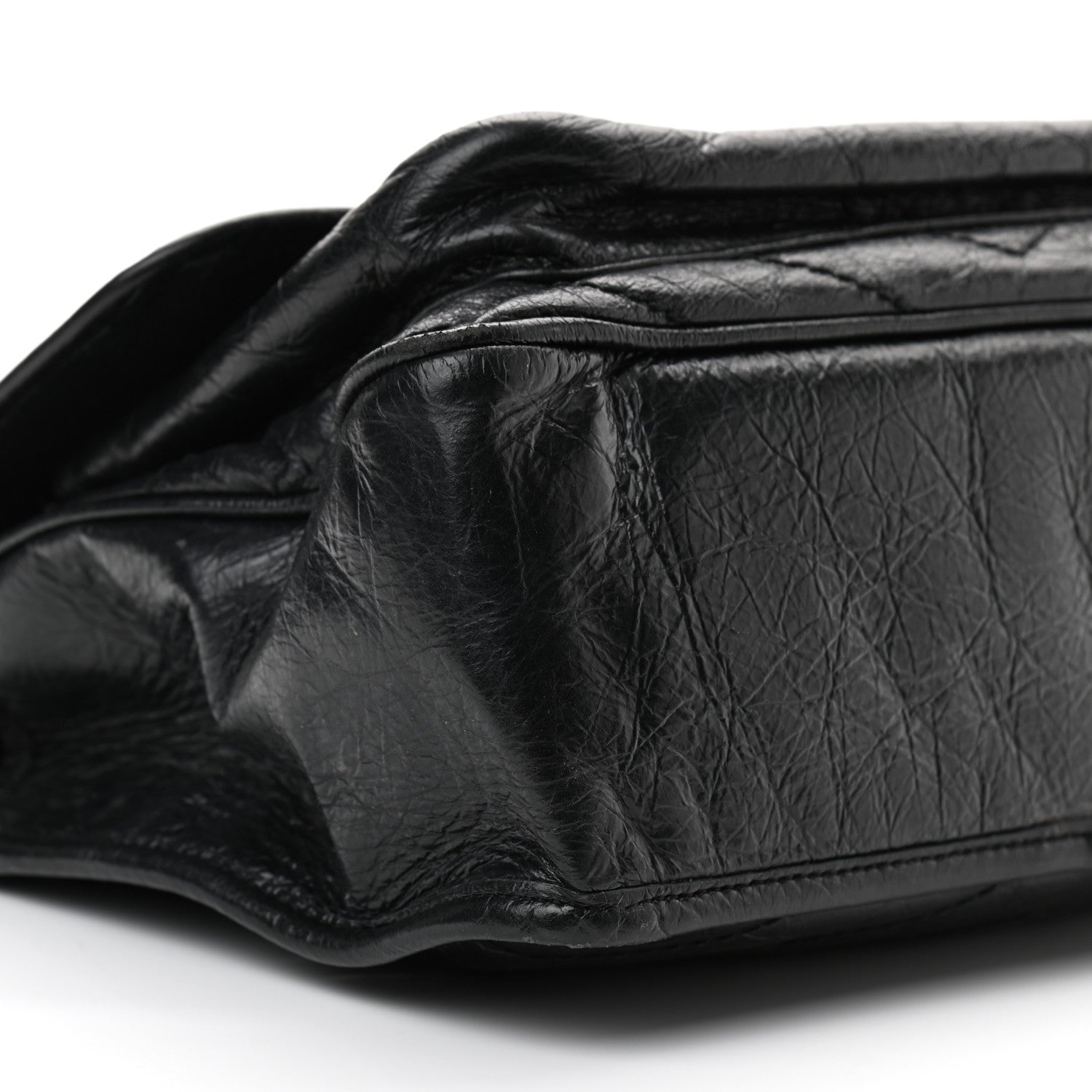 Saint Laurent Crinkled Calfskin Matelasse Monogram Medium Niki Chain Satchel Black 9 of 14