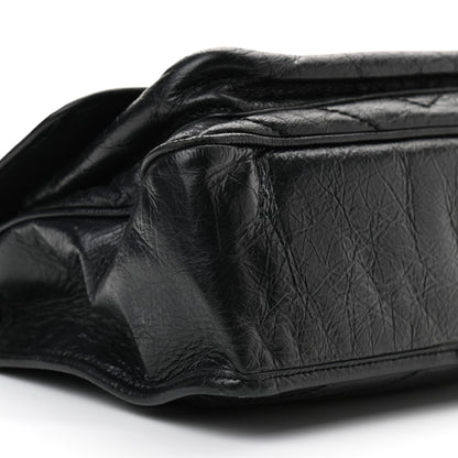 Saint Laurent Crinkled Calfskin Matelasse Monogram Medium Niki Chain Satchel Black 9 of 14