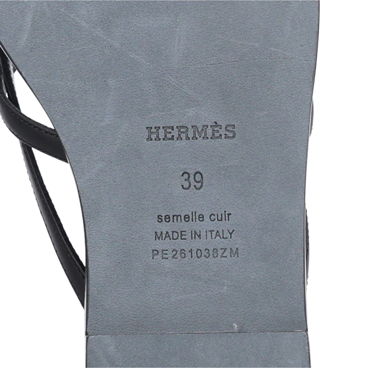 Hermes Calfskin Miss Sandals 39 Black 7 of 8