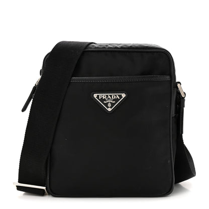 Prada Tessuto Nylon Saffiano Crossbody Black 1 of 14