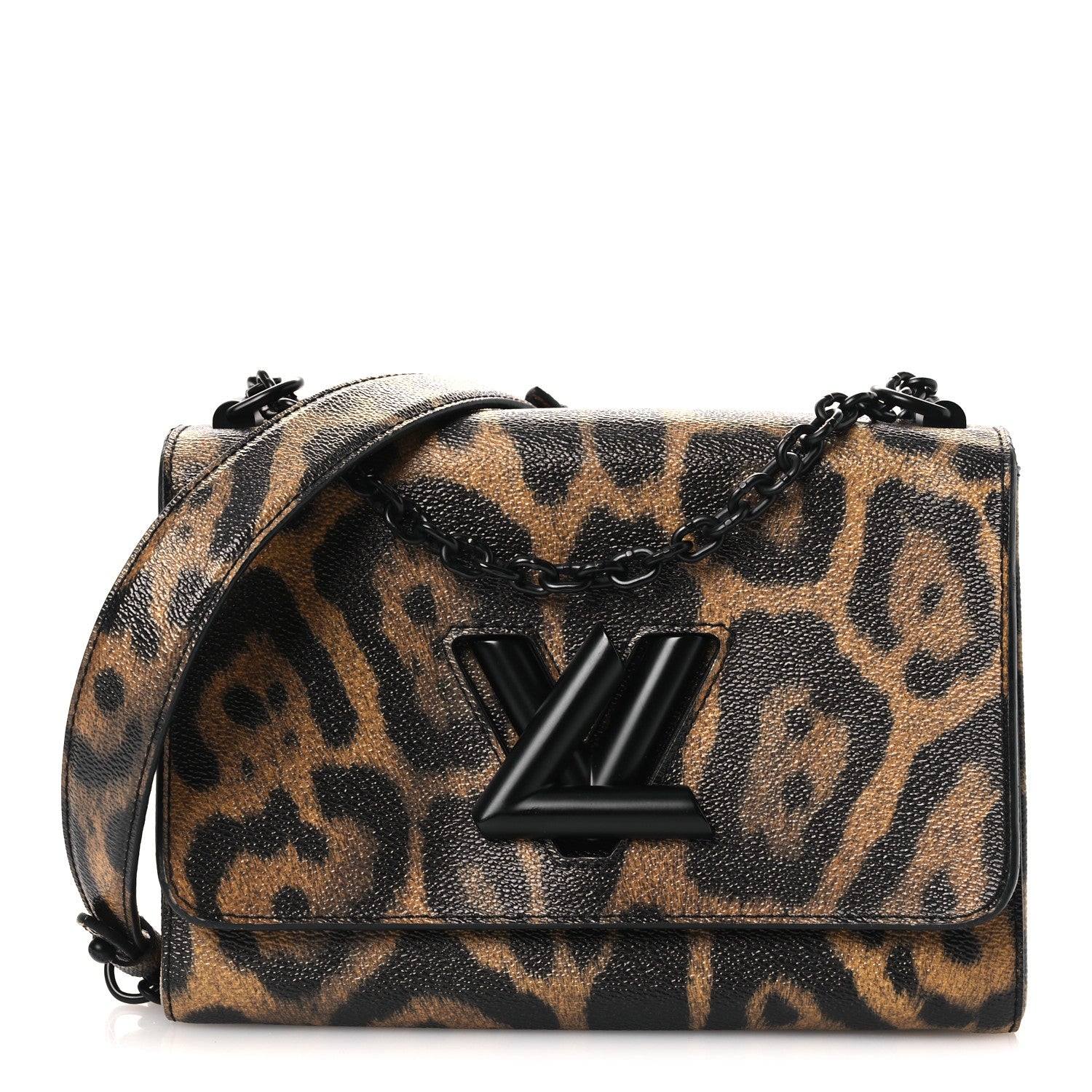 Louis Vuitton Calfskin Wild Animal Print Twist Shoulder Bag MM 1 of 11