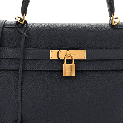 Hermes Togo Kelly Retourne 35 Bleu Indigo 8 of 10