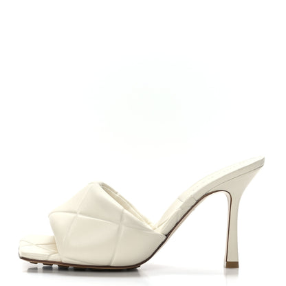 Bottega Veneta Nappa Quilted Rubber Lido Mule Sandals 39 Sea Salt 1 of 7