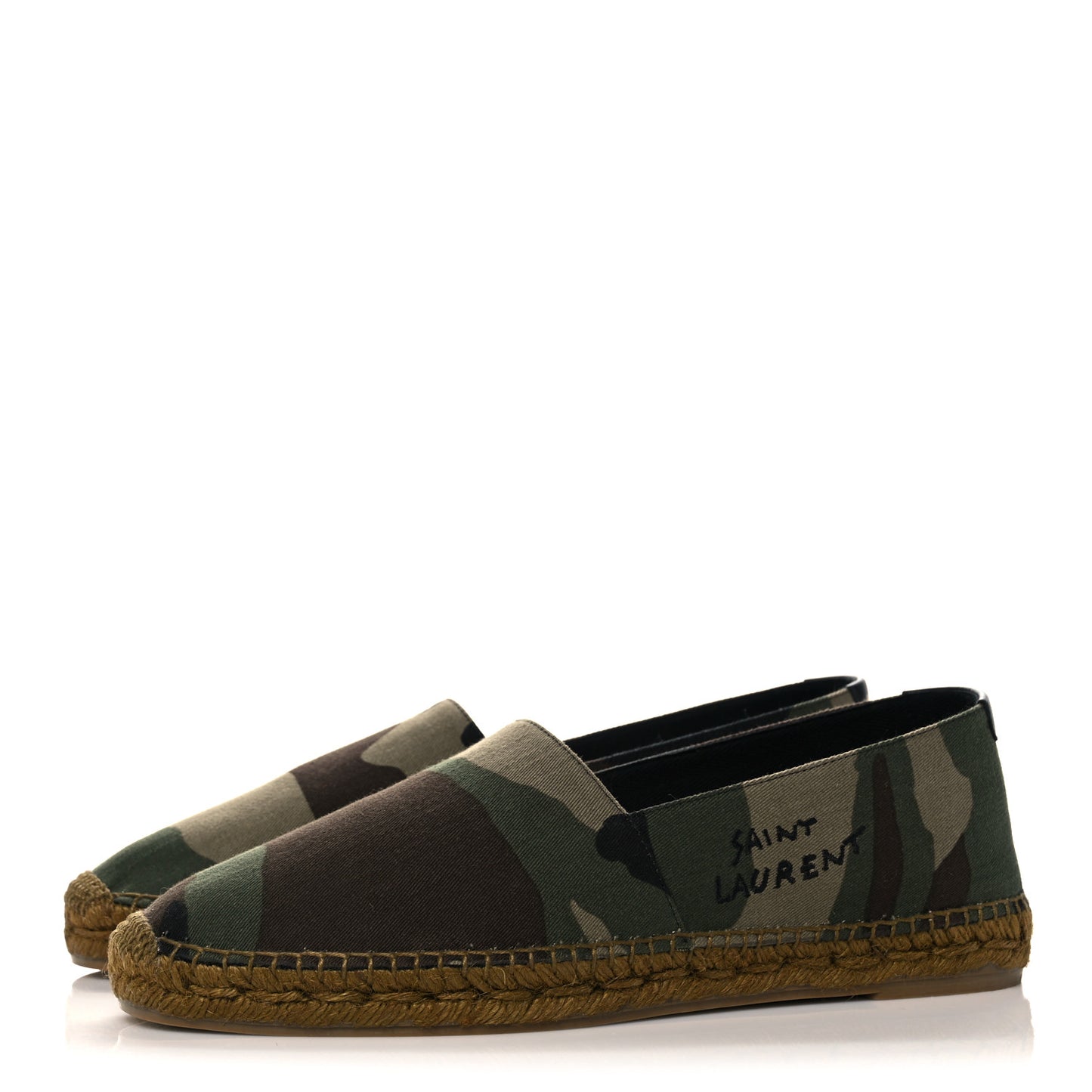Canvas Camouflage Espadrilles 41 Kaki Black