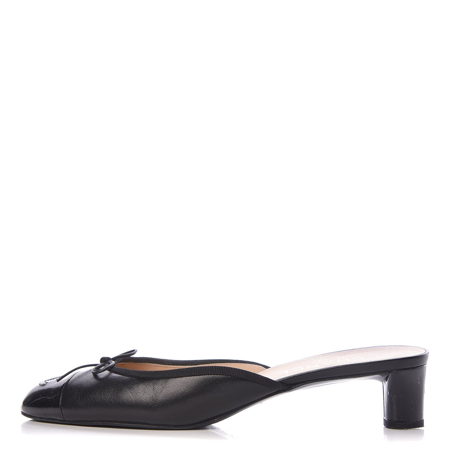 Chanel Patent Lambskin Cap Toe CC Mules 41 Black 1 of 12