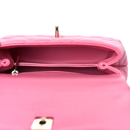 Chanel Caviar Lizard Embossed Quilted Mini Coco Handle Flap Pink 5 of 9