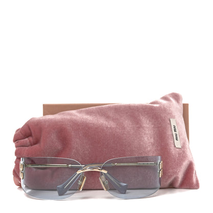 Miu Miu Metal Aube Sunglasses SMUA51 Blue 7 of 7