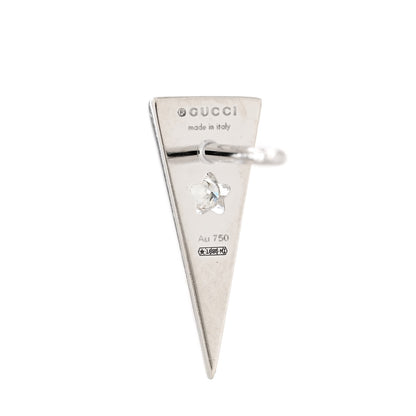 Gucci 18K White Gold Diamond Icon Asymmetric Stud Earrings 4 of 5